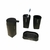 Set de Baño PVC Negro - Cod. 39059