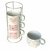 Set tazas apilables x4 I Love - Cod. 39145