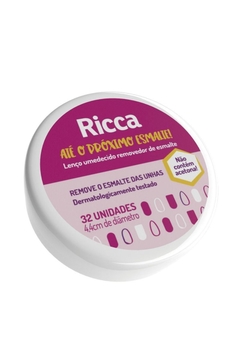 Lenço Umedecido Removedor de Esmalte Ricca - 32und