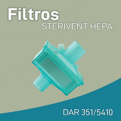 COVIDIEN - Filtro DAR / Cód. 351/5410 • Filtro mecanico antiviral/bacterial Sterivent HEPA