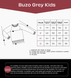 BUZO GREY KIDS GRIS MELANGE OSCURO - tienda online