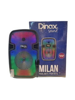 Parlante Portátil Bluetooth Luces Led Usb 800w DINAX Milan Full Color Negro