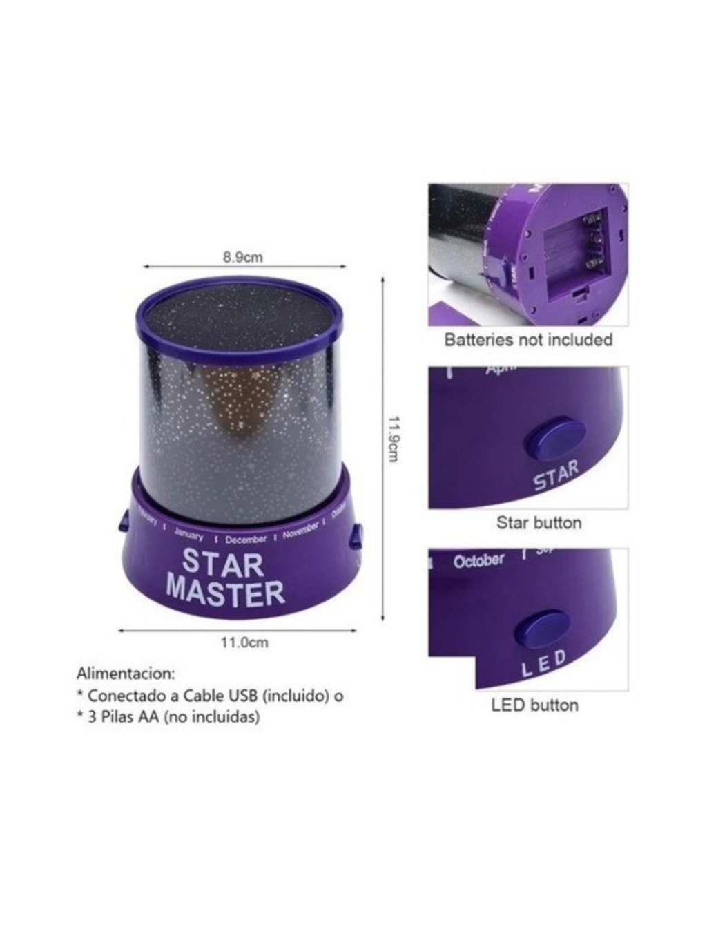 Lampara - Velador Star Master Proyector De Estrellas