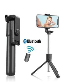 Palo Selfie 2 en 1 Con Tripode y Control Bluetooth Inalambrico Negro DINAX - comprar online