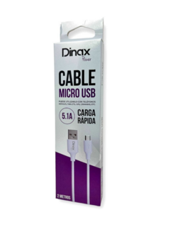 CABLE MICRO USB V8 DINAX 5.1A 2METROS