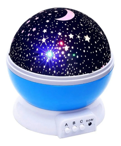Lampara Velador Proyector De Estrellas Con Luz Giratoria Usb - comprar online