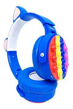 Auriculares Bluetooth Vincha Pop It Con Orejas Gato Niños AR-1370 - tienda online
