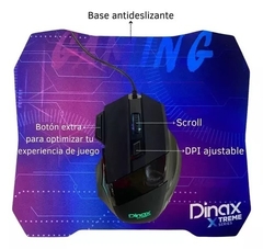 Combo Kit Mouse Y Mouse Pad Dinax gamer Dx-compad1 en internet