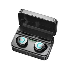 Auriculares in-ear gamer inalámbricos Fan Pro F9-5 Plus negro con luz LED con caja power bank - comprar online