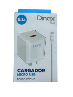 Cargador de celular (V8) Dinax 5.1A 220V CARGA RAPIDA