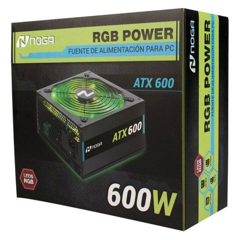 Fuente Pc Atx 600w Rgb 24 Pines Sata Noga Net