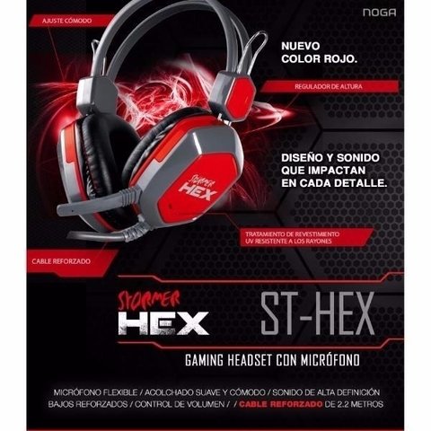 Auriculares Gamer Microfono Pc Noga Stormer St Hex Headset - comprar online