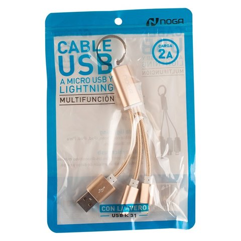 CABLE LLAVERO USB A MICRO USB Y PARA IPHONE NOGANET USB-K31 - comprar online