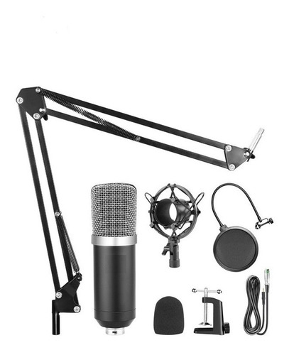 Micrófono Kit Condensador Cardioide Negro Streaming - comprar online