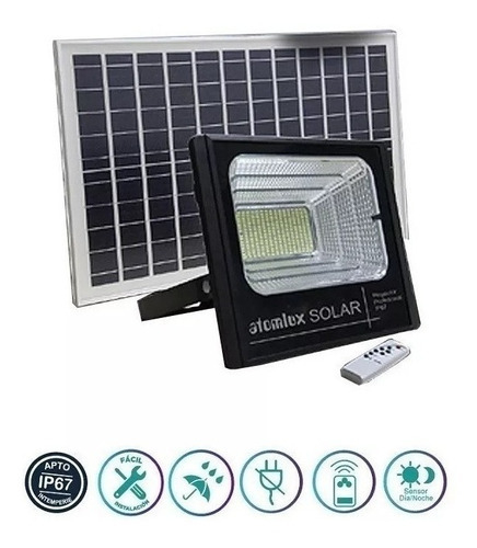 Reflector Solar Led 100w Control Remoto Atomlux - comprar online
