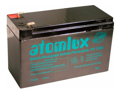 Bateria De Gel Recargable Atomlux 12v 7,2ah Alarma Luces