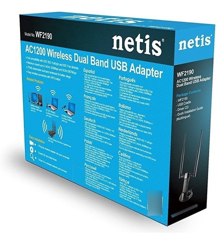 Adaptador Wi-fi Netis Ac1200 Wf2190 - Computers Depot