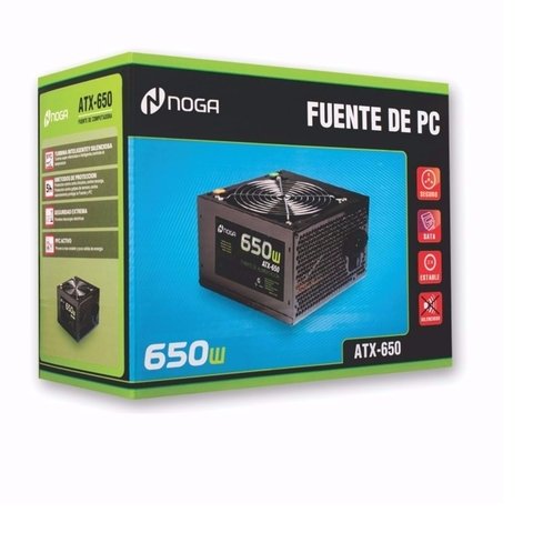 FUENTE NOGANET ATX 650W COOLER SAT - comprar online