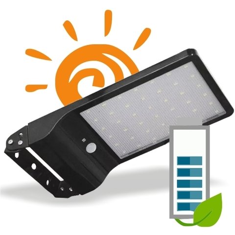 Luz Seguridad Solar Slim 25w Led Sensor Inalambrica Atomlux
