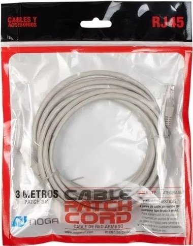 Patch Cord Cable De Red Rj45 A Rj45 3 Metros Noga - comprar online
