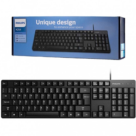 Philips Teclado K254 Negro Usb 104 Teclas