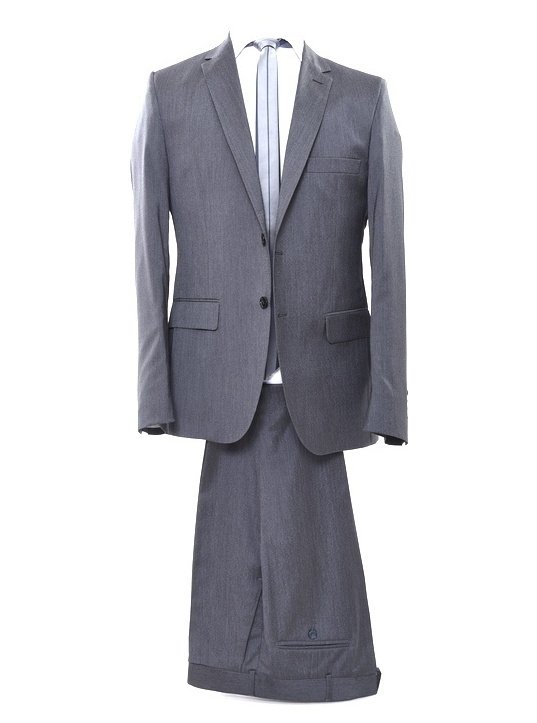 traje para hombre gris