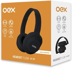 FONE DE OUVIDO HEADSET OEX FLOW HS207 PRETO - comprar online