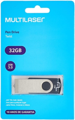 PEN DRIVE MULTILASER 32GB USB 3.0 TWIST PD989 - comprar online
