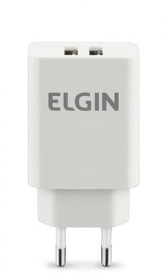 CARREGADOR 2 SAIDAS USB ELGIN UNIV BIV 2A UC-20BWH