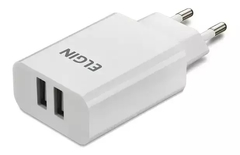 CARREGADOR 2 SAIDAS USB ELGIN UNIV BIV 2A UC-20BWH - comprar online