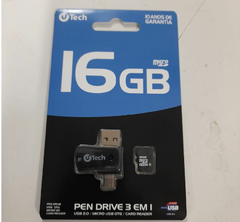 CARTAO DE MEMORIA MICRO SD 16GB UTECH C PEND OTG