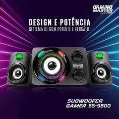 Subwoofer Gamer Led Ss-9800 K-mex 2.1 Stereo 9.9w Rms - comprar online