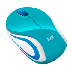 MOUSE MINI OPTICO LOGITECH WIRELESS M187 AZUL USB - comprar online