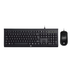 KIT TECLADO E MOUSE HP KM100 1QW64AA USB PRETO