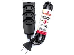 EXTENSAO ELETRICA 3 TOMADAS MEGATRON 10A 250V 3M 2P