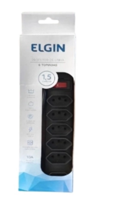 FILTRO DE LINHA 6 TOMADAS ELGIN PRETO 46RFL3060000