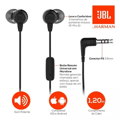 FONTE DE OUVIDO JBL C50HI PRETO - Infomaxy Tecnologia