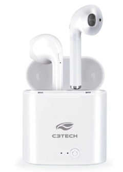 FONE BLUETOOTH INTRA AURIC C3TECH EP-TWS-20 BRANCO - comprar online