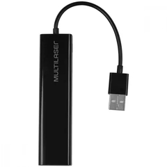 HUB USB MULTILASER 3 PORTAS USB 2.0 + 1 RJ45 AC304 - Infomaxy Tecnologia