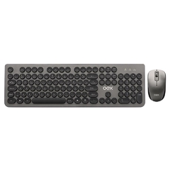 KIT TECLADO E MOUSE WIRELESS OEX POP+ TM410 CHUMBO