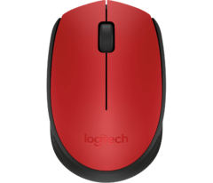 Mouse Óptico Sem Fio Logitech M170 - Vermelho