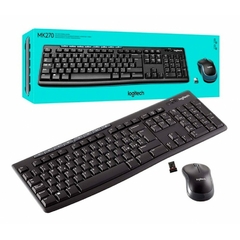 KIT WIRELESS LOGITECH TECLADO E MOUSE MK 270 PRETO