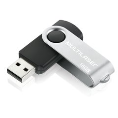 PENDRIVE 16GB MULTILASER TWIST PRETO PD588