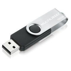 PENDRIVE 16GB MULTILASER TWIST PRETO PD588 na internet