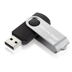 PEN DRIVE MULTILASER 32GB TWIST PT USB 2.0 PD589