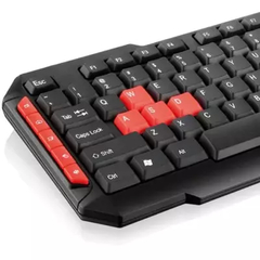 TECLADO GAMER MULTILASER PRETO VERMELHO TC160 USB - Infomaxy Tecnologia