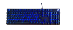 TECLADO GAMER MECANICO HP GK400F USB PRETO LED AZU - comprar online