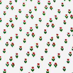 Tela batista estampada tulipanes 01 - tienda online