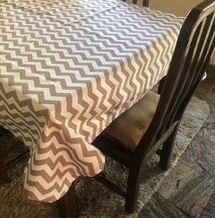 Toalha de mesa de retangular chevron bege 1,50x2,50 - comprar online