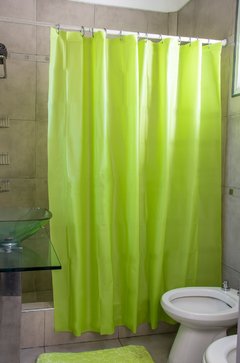 Cortina de baño verde 180 x 180 cm